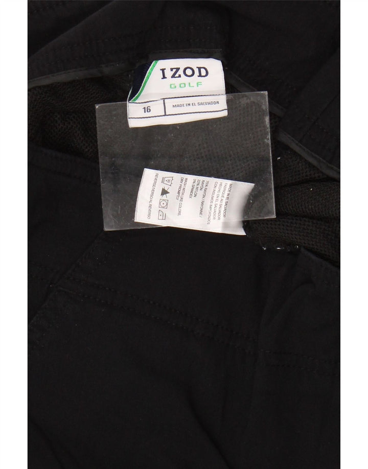 IZOD Chino Shorts til kvinder US 16 2XL W38 Sort Rayon