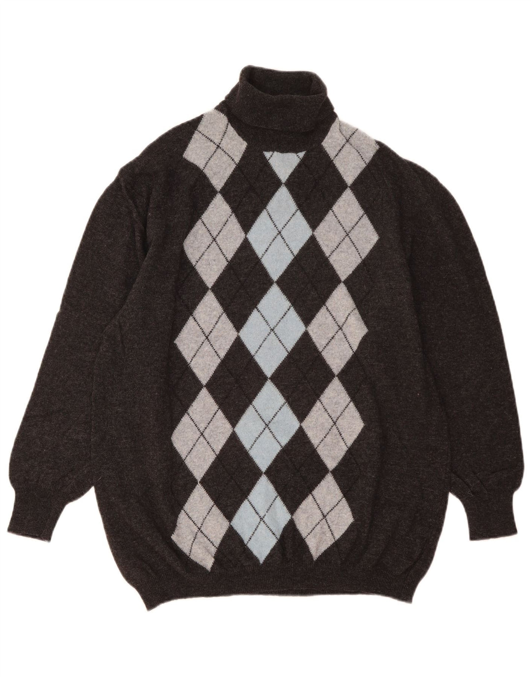 Yessica dametrøjetrøje med rullehals EU 44/46 XL grå argyle/diamant