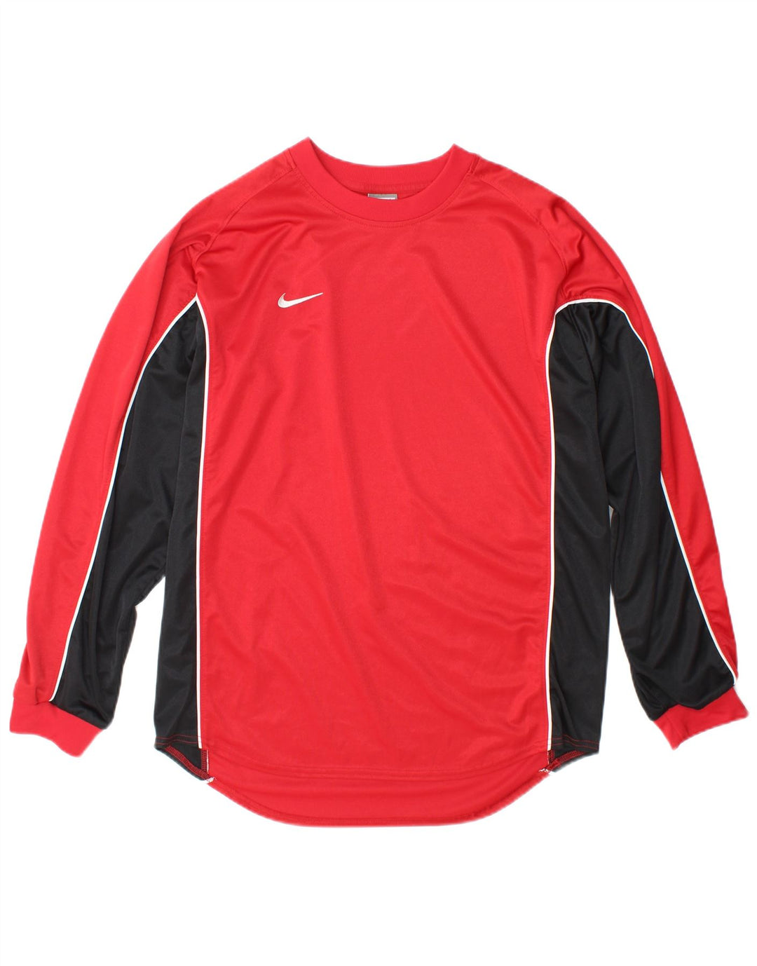 Nike Herre Top Langærmet UK 42/44 Large Red Colourblock Polyester