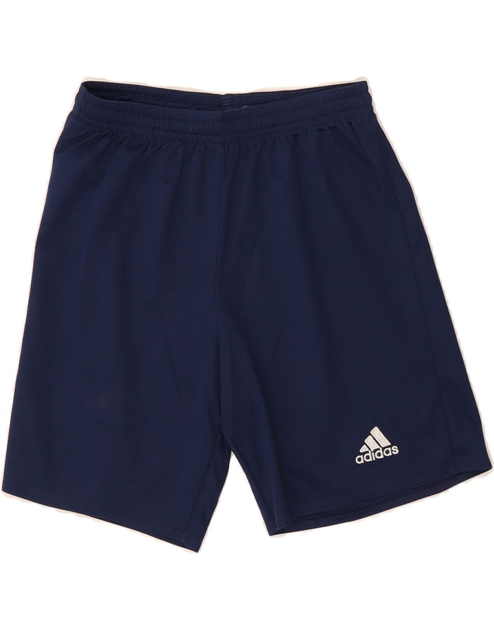 ADIDAS Boys Climalite Sport Shorts 11-12 Years  Navy Blue Polyester Vintage Adidas and Second-Hand Adidas from Messina Hembry 