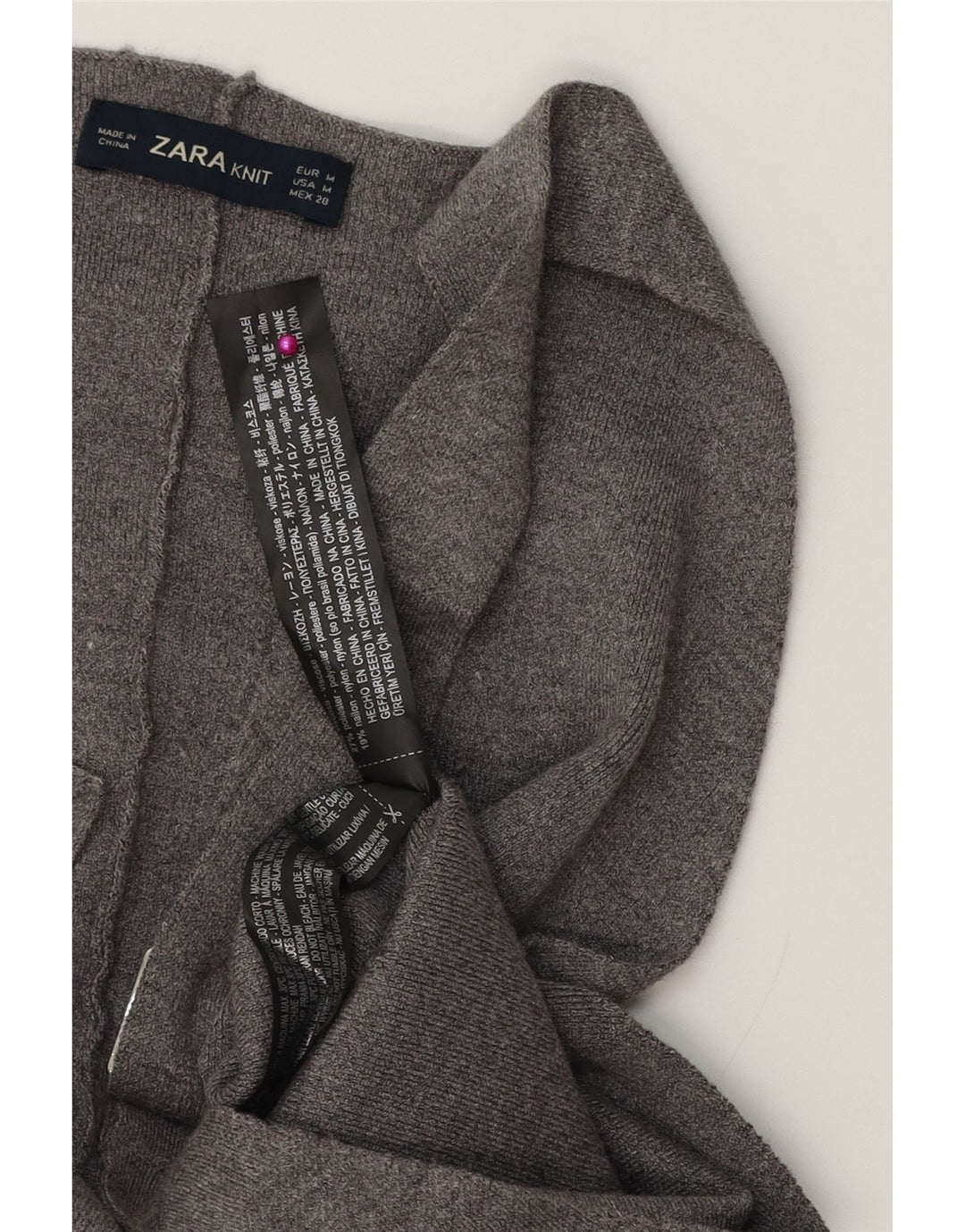 Zara Damestrik Jumpsuit UK 12 Medium Grey Viscose