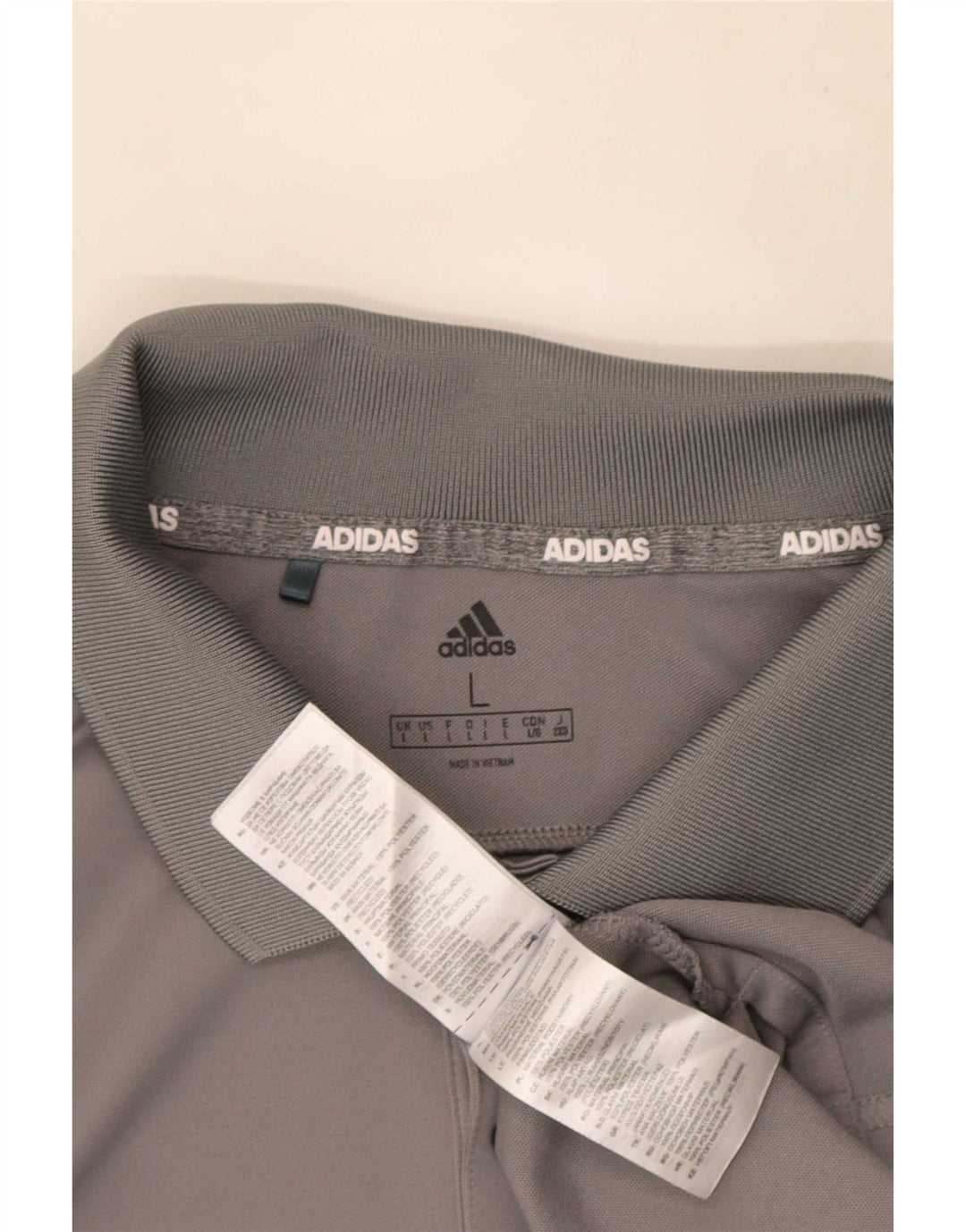 Adidas Poloskjorte til mænd, stor grå polyester