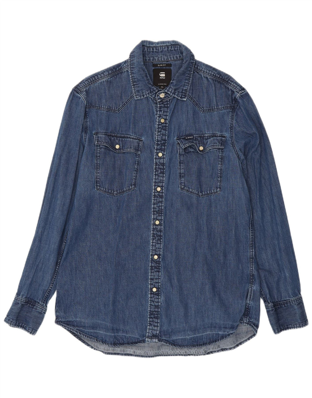 G-STAR Herre Slim Fit Denim Shirt XL Blå Bomuld