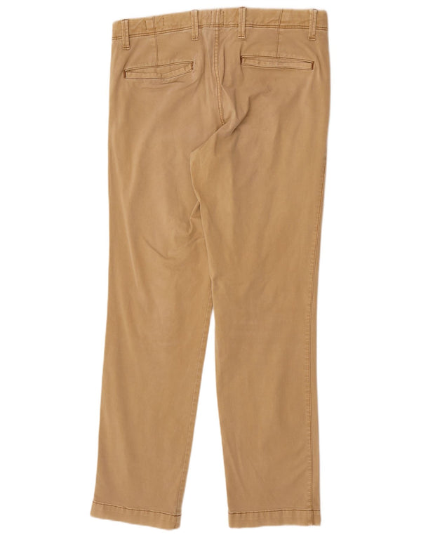 Gap Mens Straight Chino Trousers W32 L32 Beige Cotton