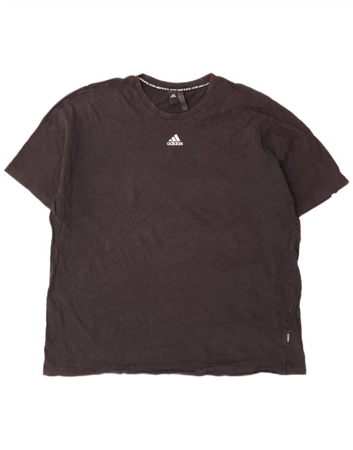 Adidas Herre T-Shirt Top 2XL Sort Bomuld