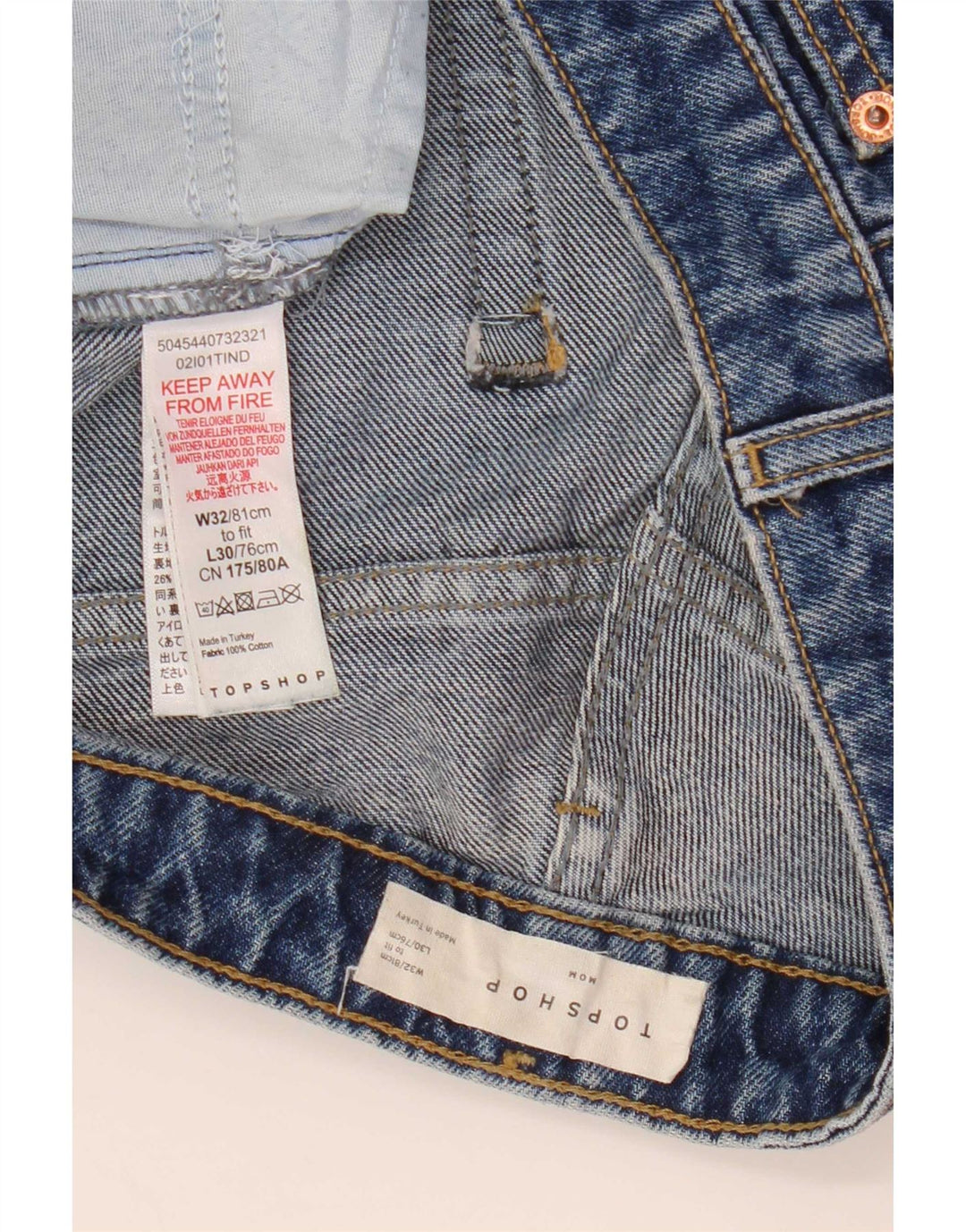 Topshop Dame Mom Tapered Jeans W32 L26 Blå Polyester