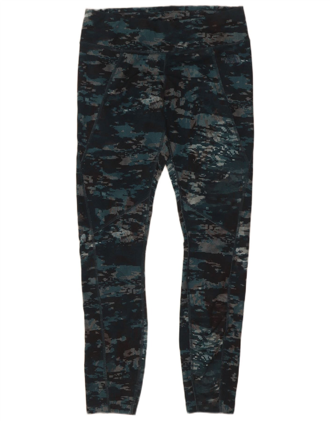 The North Face Womens Leggings UK 12 Medium Multicolored Camouflage