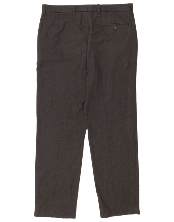 Marks & Spencer Straight Suit Bukser til mænd W34 L31 Grå polyester
