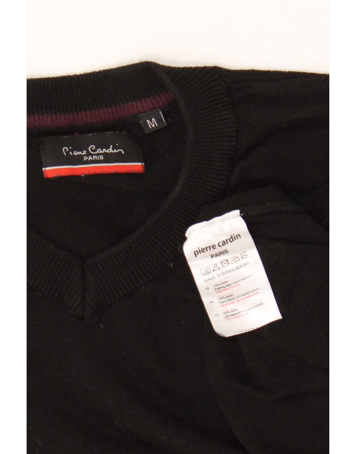 Pierre Cardin Herre Regular Fit V-hals sweater mellem sort bomuld