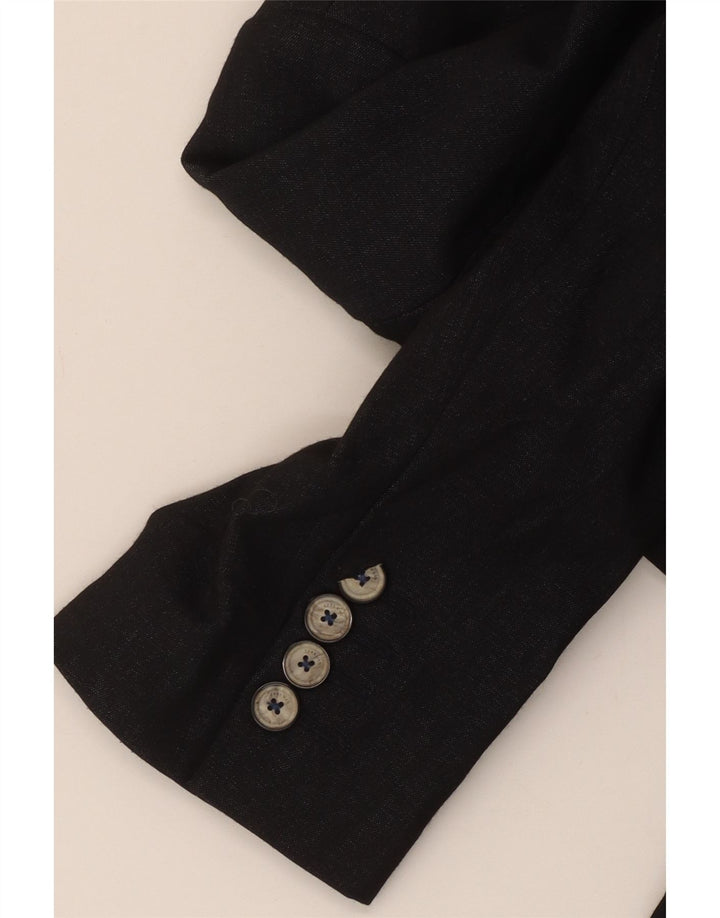 Zara Herre 2-knaps blazerjakke EU 50 Medium Navyblå Polyester