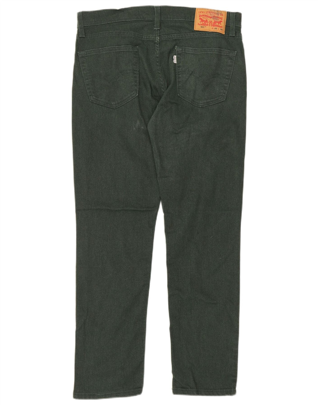 LEVI'S Herre 511 Slim Jeans W33 L30 Grøn Bomuld