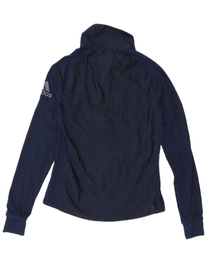 Adidas Dame Grafisk Pullover Træningsdragt Top UK 8/10 Small Navy Blue