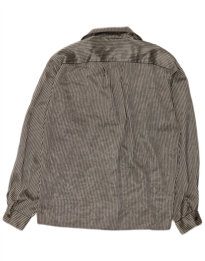 Windsmoor skjortebluse til kvinder US 10 Stor gråstribet polyester