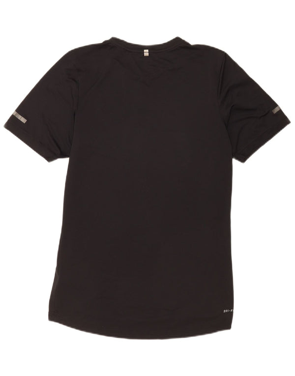 Nike Herre Dri Fit grafisk T-shirt top lille sort polyester