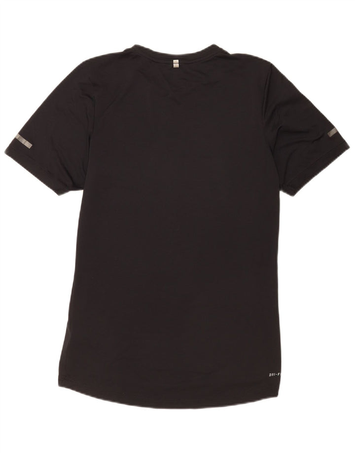 Nike Herre Dri Fit grafisk T-shirt top lille sort polyester