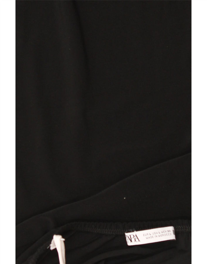 ZARA Womens Slip Dress UK 14 Large Black Colourblock