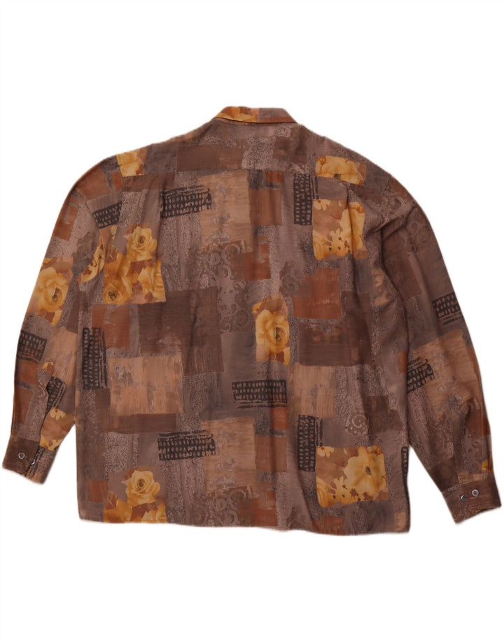 Angelo Litrico herreskjorte str. 45/46 2XL flerfarvet patchwork viskose