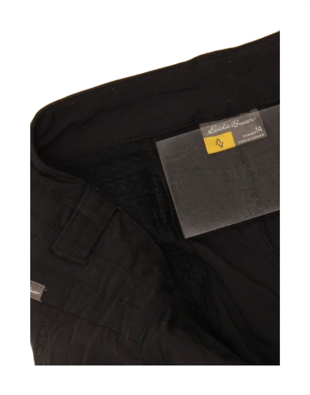 EDDIE BAUER Womens Cargo Bermuda Shorts US 14 XL W37  Black Nylon Vintage Eddie Bauer and Second-Hand Eddie Bauer from Messina Hembry 