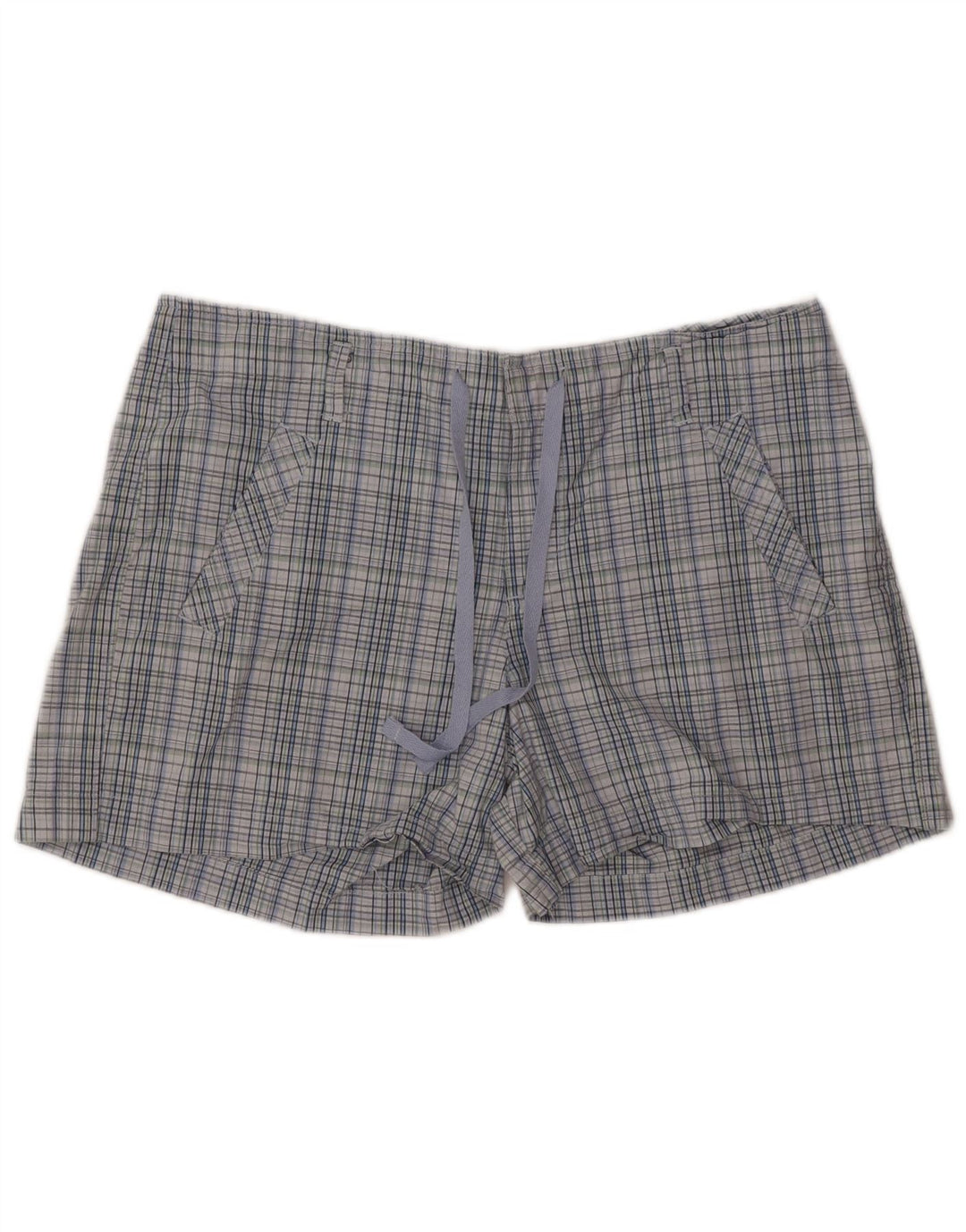 Lee Chino Shorts til kvinder US 16 2XL W36 blå ternet bomuld