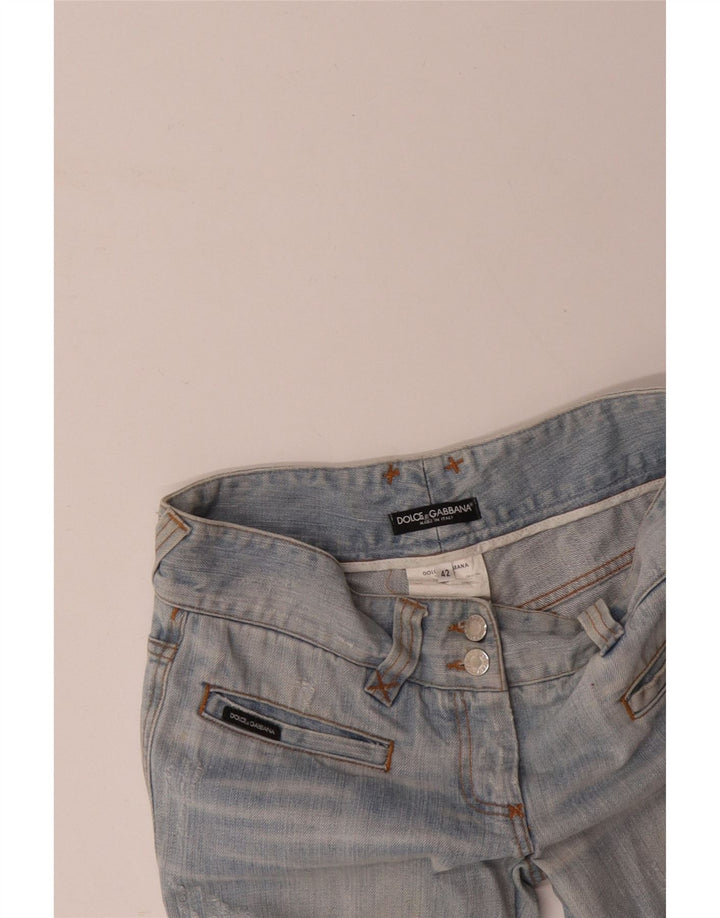 DOLCE & GABBANA Distressed Cropped Jeans IT 42 Medium W32 L25 Blå