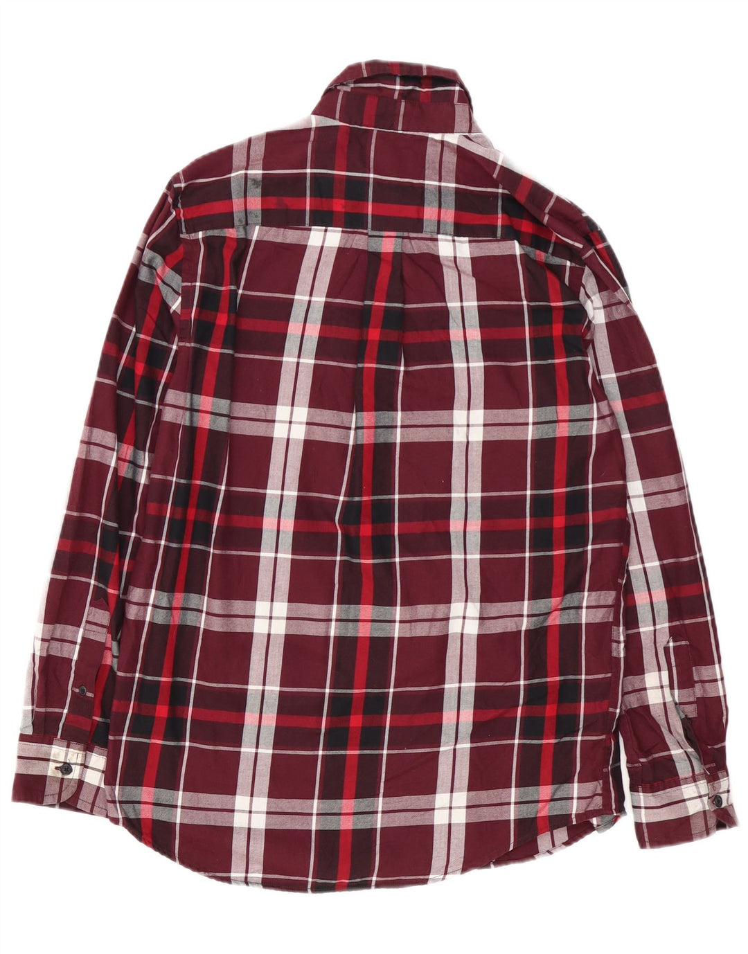 Chaps Herre Flanelskjorte Lille Bourgogne Plaid Bomuld