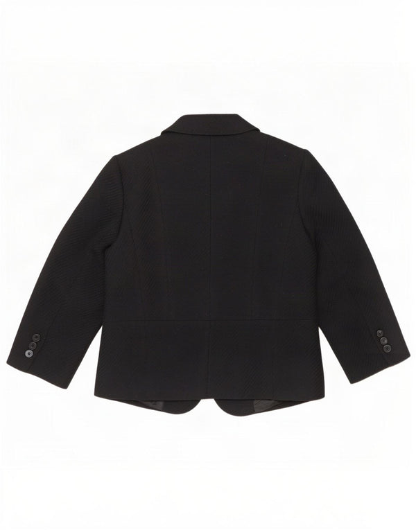 Marks & Spencer Womens 3/4 Sleeve 5 Button Blazer Jacket UK 16 Large Black