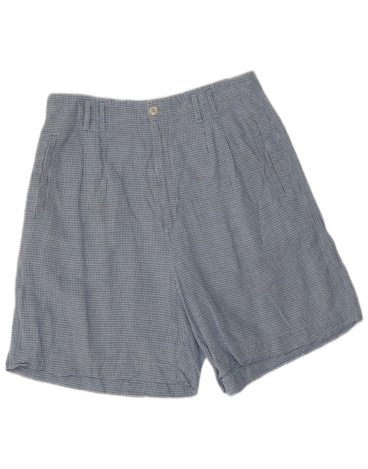 DOCKERS kvinders højtaljede chinoshorts US 12 Large W28 Blue Check