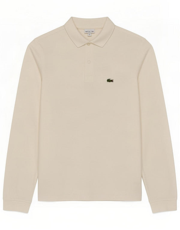 Lacoste drenge langærmet polo shirt 15-16 år hvid bomuld