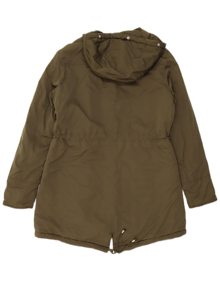 Champion Dame Hooded Parka Jacket UK 18 XL Khaki Polyester