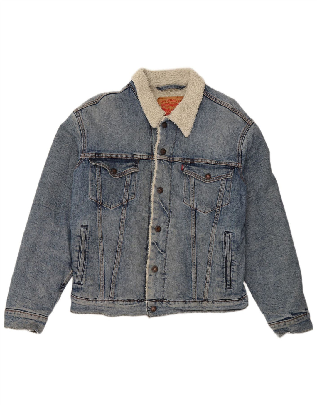 Levi's Sherpa denimjakke til mænd DK 36 Lille blå bomuld