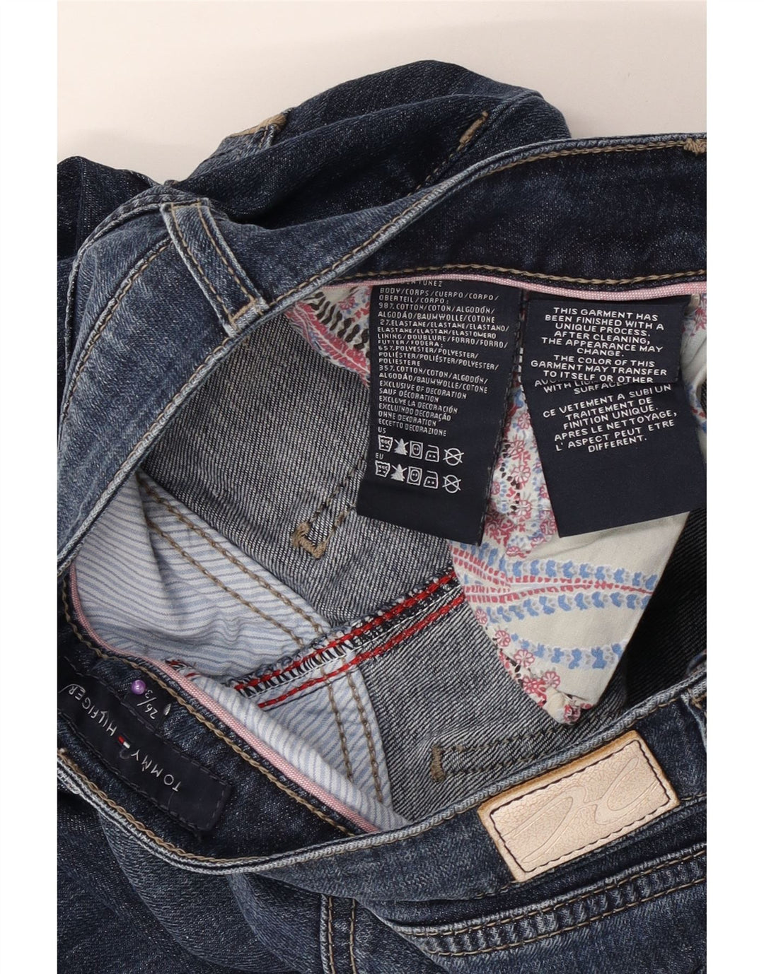 Tommy Hilfiger Dame Slim Jeans W26 L34 Blå Bomuld