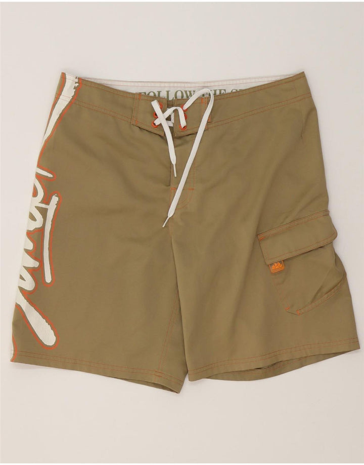 Sundek Herre grafiske svømmeshorts Medium Beige Polyester