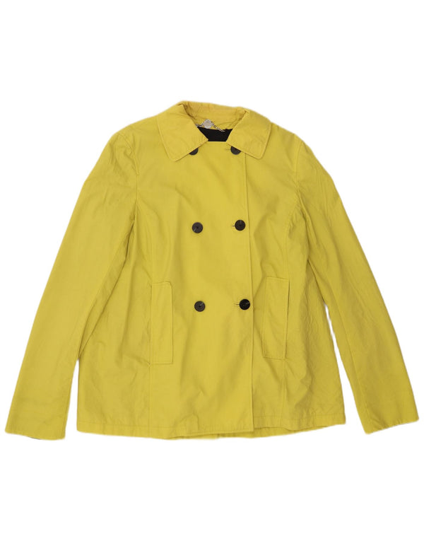 Hobbs Womens Pea Coat UK 12 Medium Yellow Coat