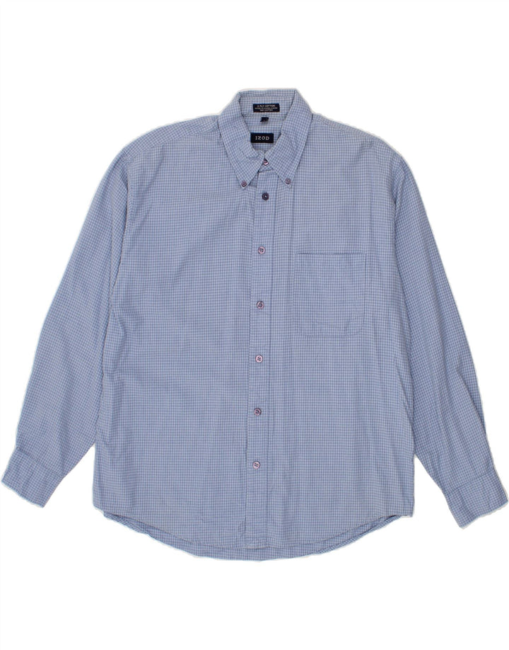 IZOD Mens Shirt Large Blue Check Cotton Vintage Izod and Second-Hand Izod from Messina Hembry 