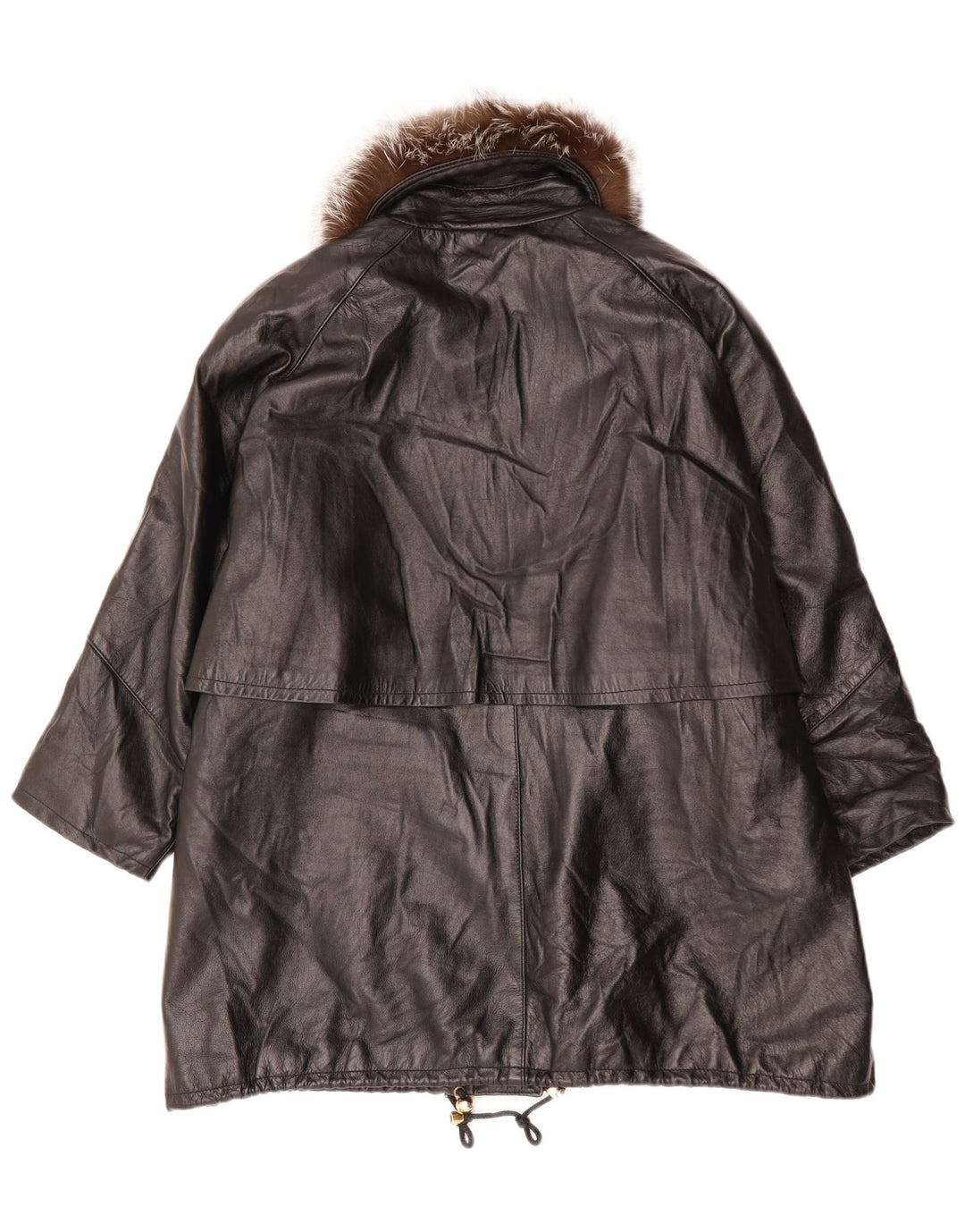 PAUL & WITE læderfrakke til kvinder UK 20 2XL Sort læder