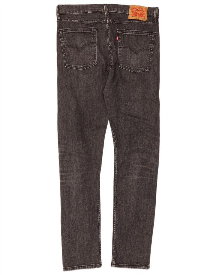 LEVI'S Herre 510 Skinny Jeans W32 L32 Grå Bomuld