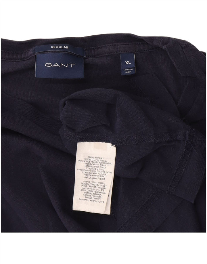 Gant Regular T-Shirt Top XL Marineblå Bomuld