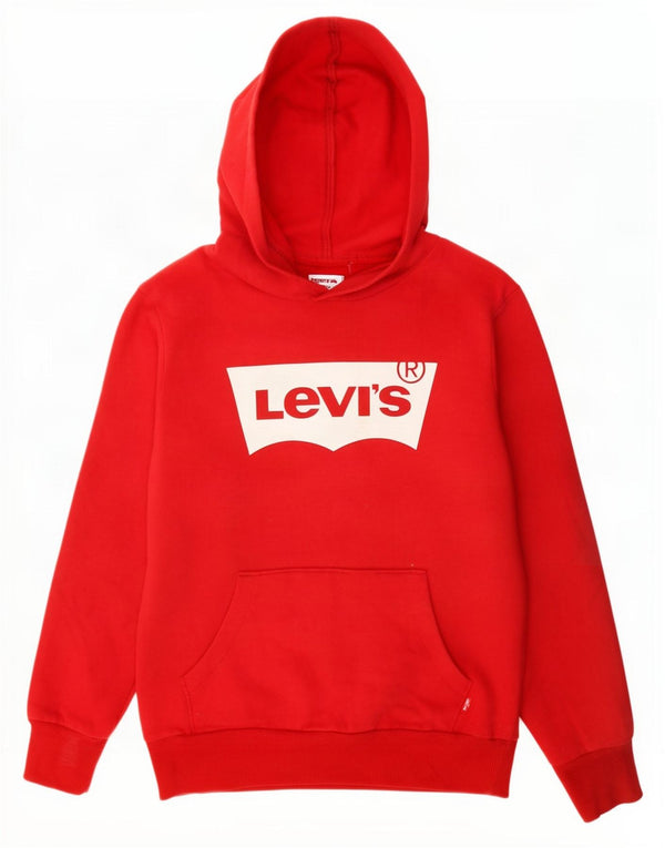 Levi's Boys grafisk hættetrøje 11-12 år rød bomuld
