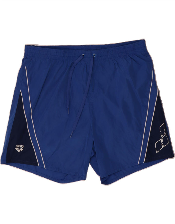 ARENA Mens Swimming Shorts Large  Blue Colourblock Polyester Vintage Arena and Second-Hand Arena from Messina Hembry 