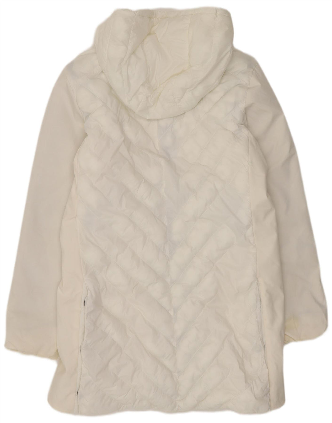 Invicta Dame Hætte Polstret Frakke UK 18 XL Hvid Polyester