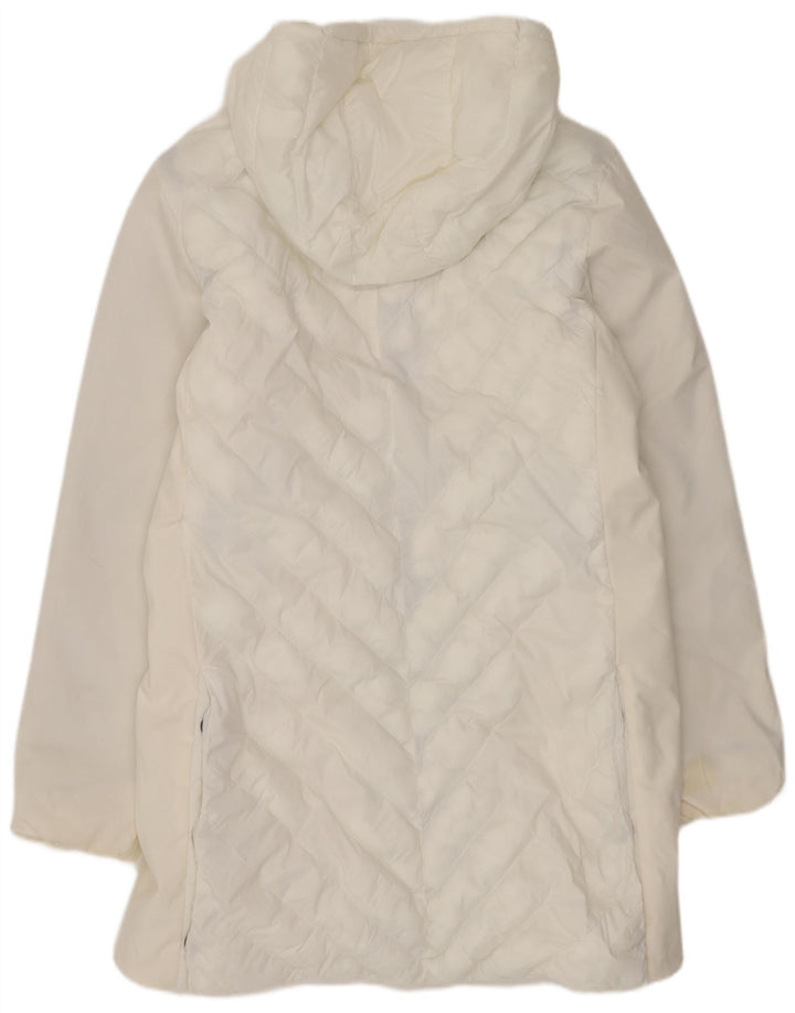 Invicta Dame Hætte Polstret Frakke UK 18 XL Hvid Polyester