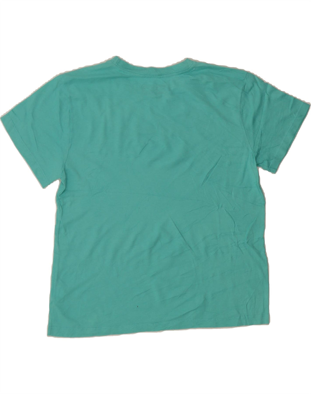 CHAMPION Womens Graphic T-Shirt Top UK 12 Medium Turquoise Vintage Champion and Second-Hand Champion from Messina Hembry 
