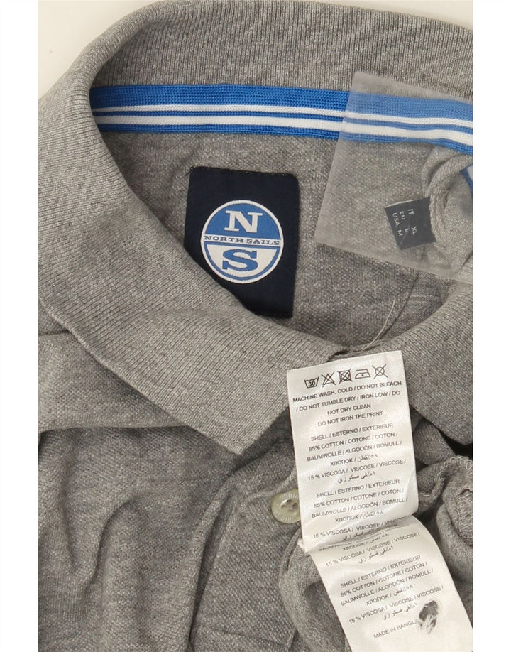North Sails Herre Polo Shirt Medium Grå Bomuld