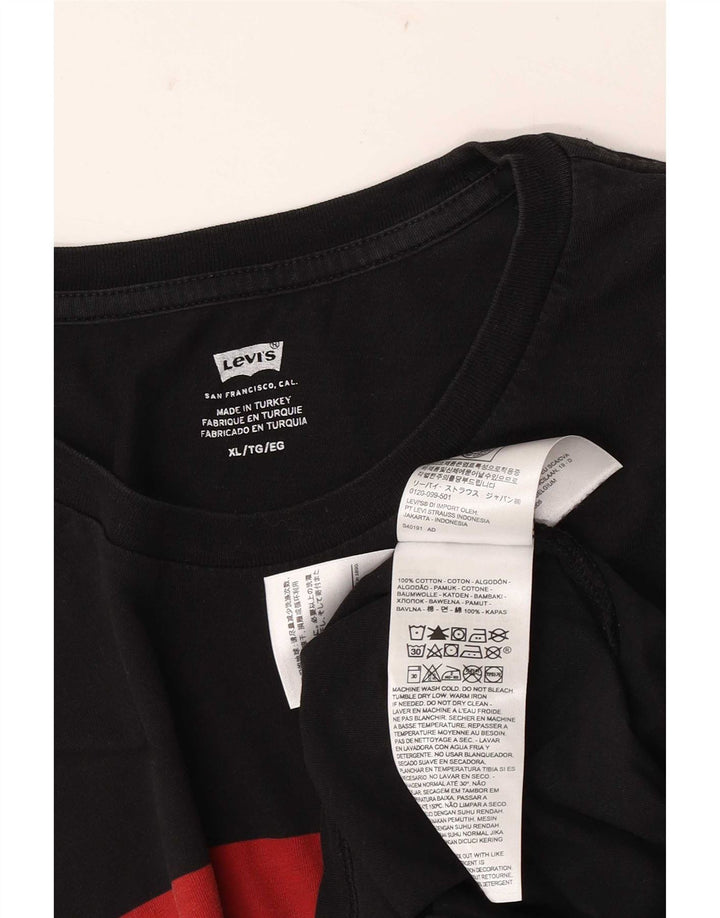 Levi's Herre grafisk T-shirt top XL sort bomuld