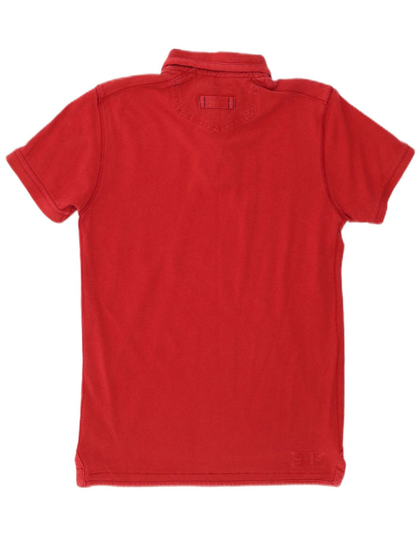 Fat Face Herre grafisk poloshirt XS rød bomuld