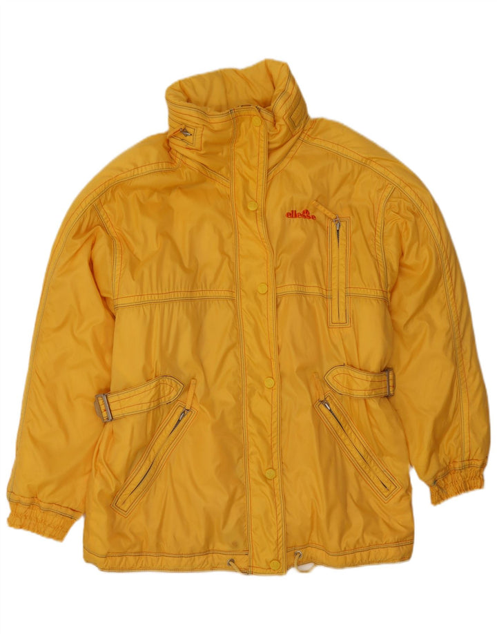 Ellesse Dame Oversized Hooded Windbreaker Jacket UK 12 Medium Yellow