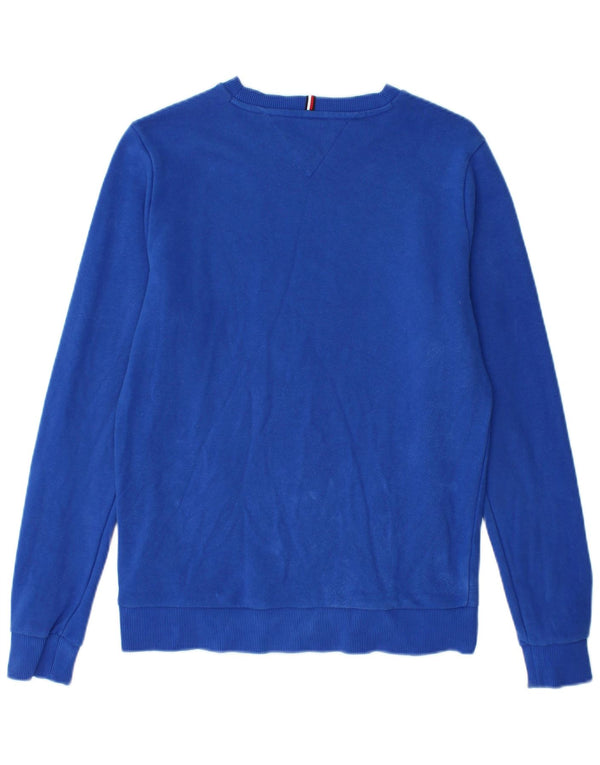 Tommy Hilfiger Boys Grafisk Sweatshirt Jumper 13-14 år Blå Bomuld