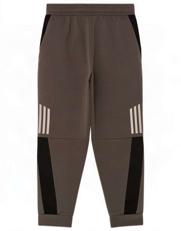 Adidas Mens Tracksuit Trousers Joggers Large Grey Colourblock Cotton