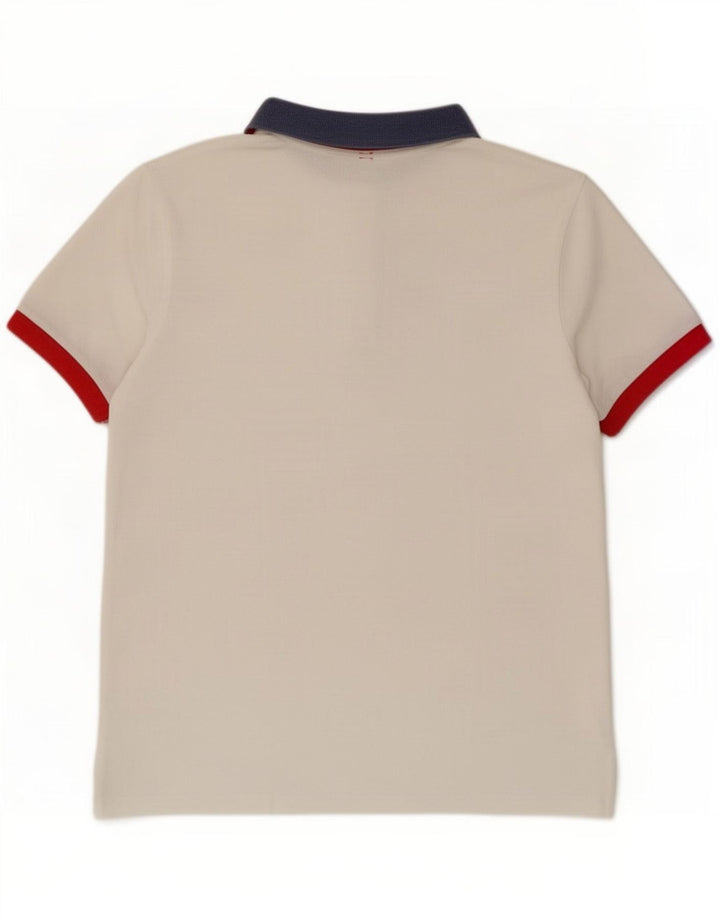 Sun68 Herre poloshirt Medium White Colourblock Bomuld