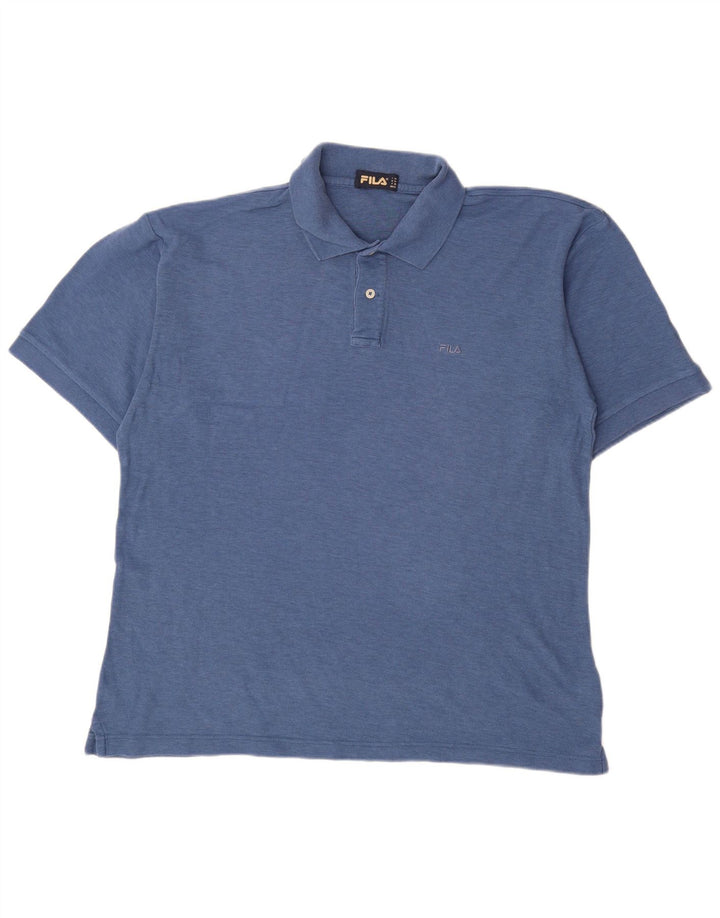 Fila Herre Polo Shirt IT 56 XL Blå Bomuld